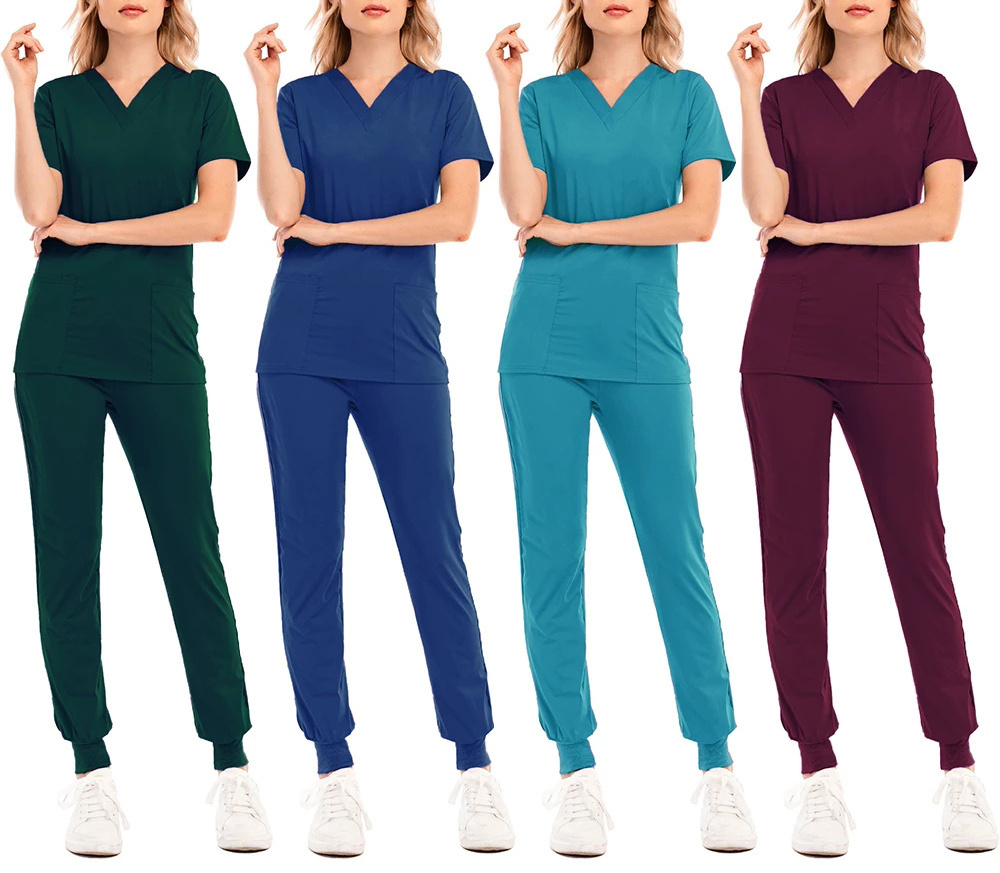 High Quality Hospital Clinic Doctor Work Suits Tops Pants Unisex Scrub Pet Nursing Medical Uniform Suit