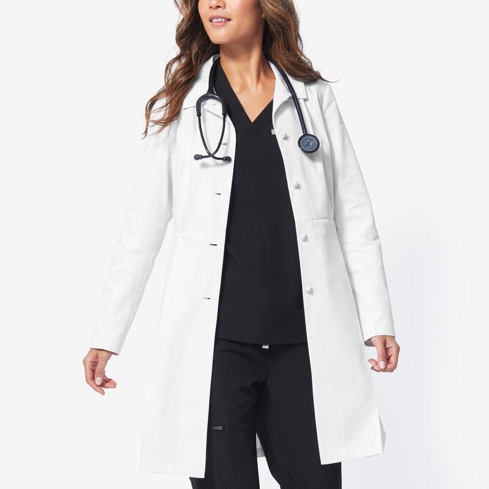 professional unisex Cotton Polyester Hospital Uniforms medical science doctor nurse wear white lab coat