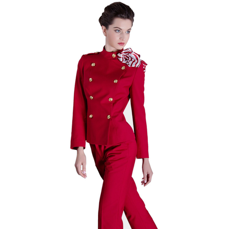 Customize Fashion new Designs Elegant guangzhou pilot airline Stewardess Uniform