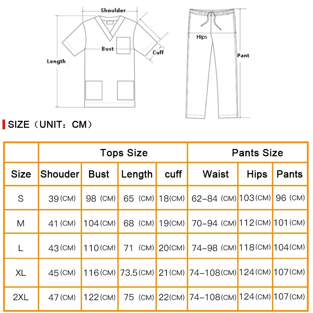 High Quality Hospital Clinic Doctor Work Suits Tops Pants Unisex Scrub Pet Nursing Medical Uniform Suit