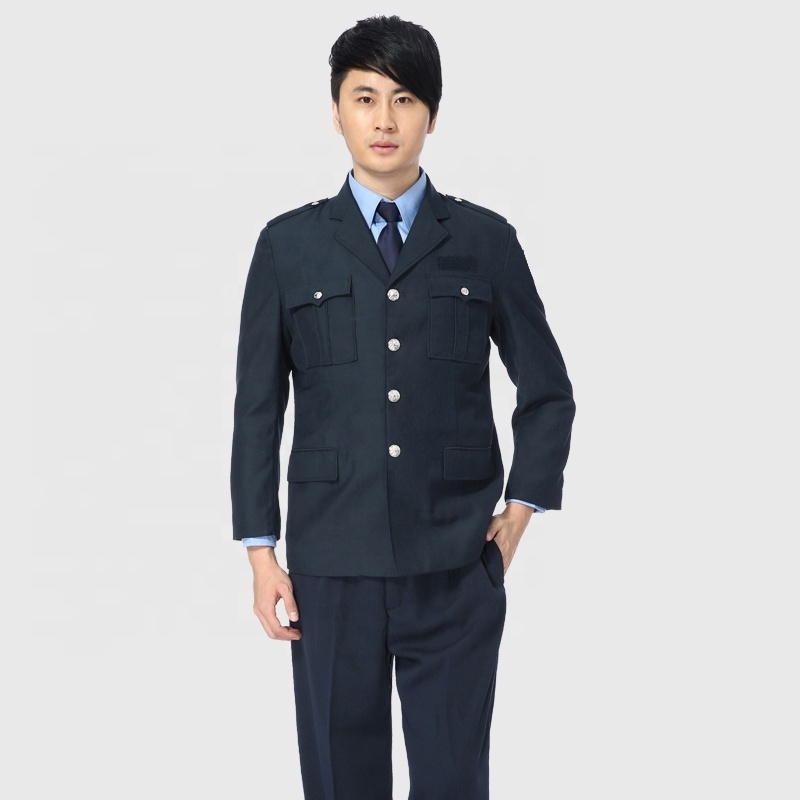 Factory Supply Wholesale Warm Up Security Guard Suit Uniforms Of Black Security Guard Suit Jackets