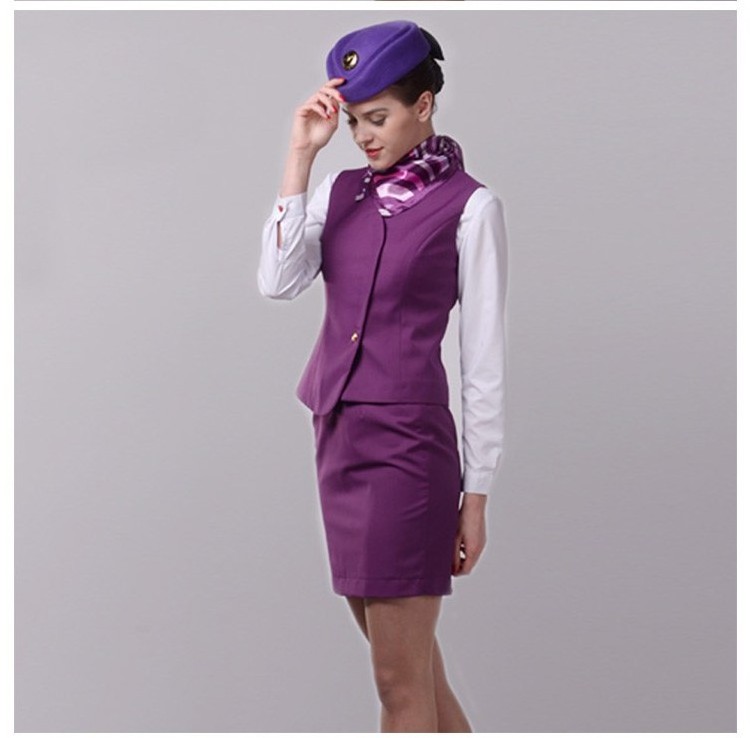 Customize Fashion new Designs Elegant guangzhou pilot airline Stewardess Uniform