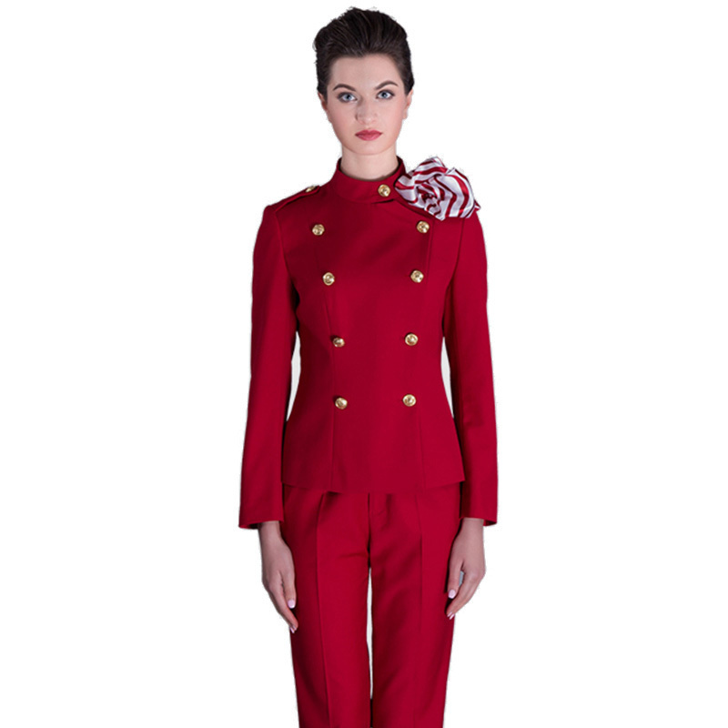 Customize Fashion new Designs Elegant guangzhou pilot airline Stewardess Uniform