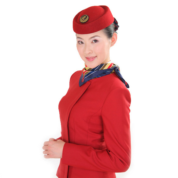 Customize Fashion new Designs Elegant guangzhou pilot airline Stewardess Uniform