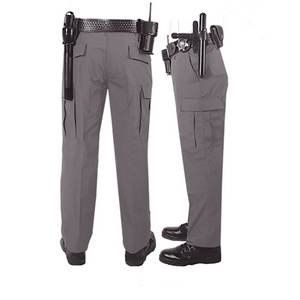 High Quality Big and Tall OEM Grey BDU Security Guard Uniform Pants with Pockets