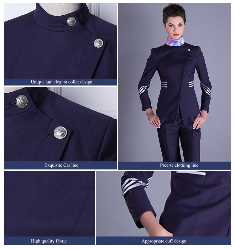 Custom Design Flight women lady emirates airline aircraft plane air hostess suit stewardess uniform