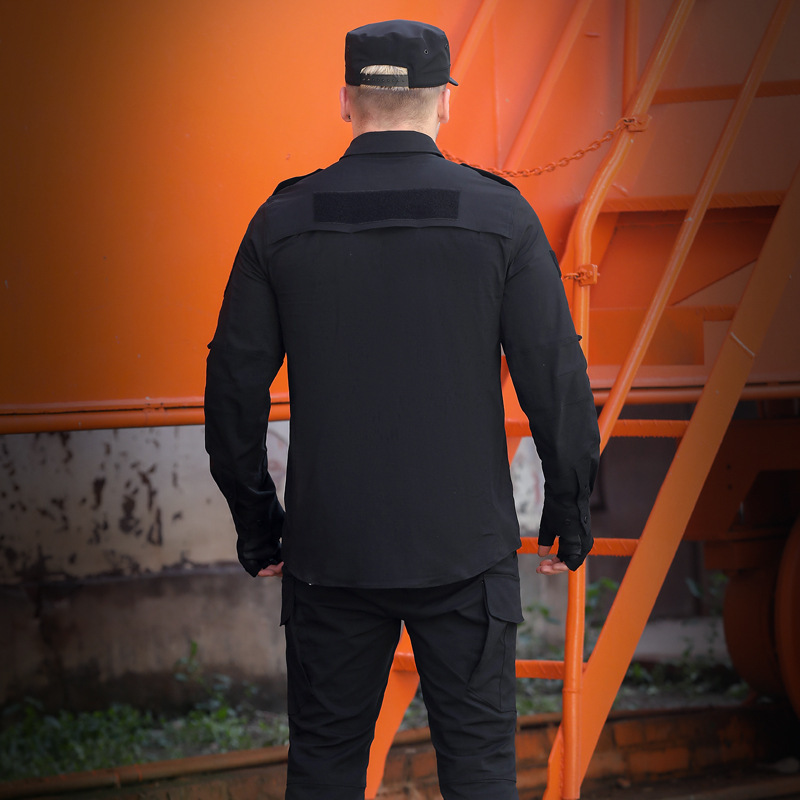 Wholesale Price Directly Cheap janitor gatekeeper work wear public gate man coat security guard uniform set