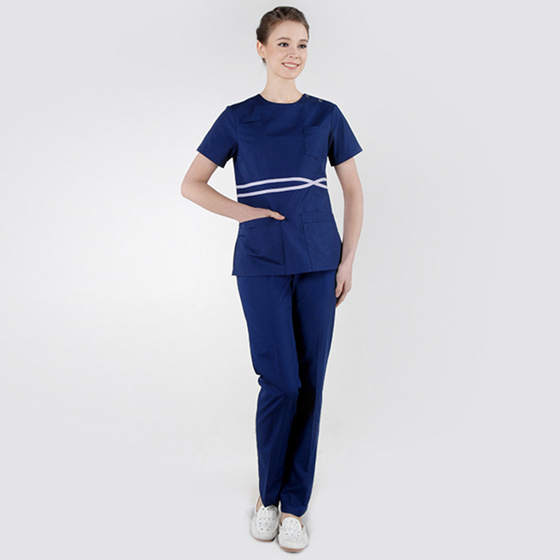 Wholesale Navy Blue Color Medical Nurse Uniforms United States