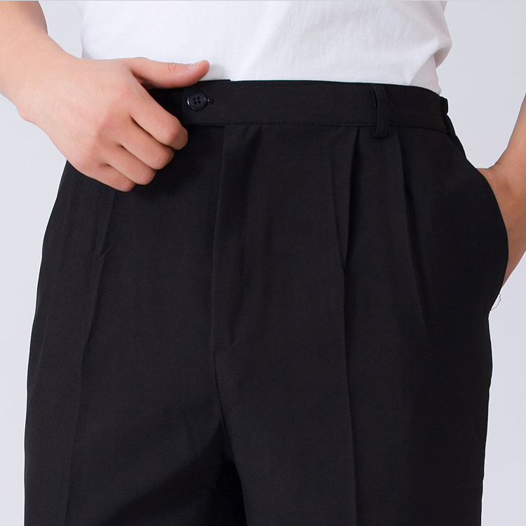 Hotel Long trousers men kitchen wear elastic waist hotel chef security pants uniform for man