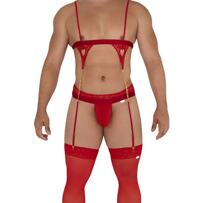 3 Pieces See Through Mens Thong Outfit Mens Underwear Men's sexy underwear Hot Lace Lingerie Costume