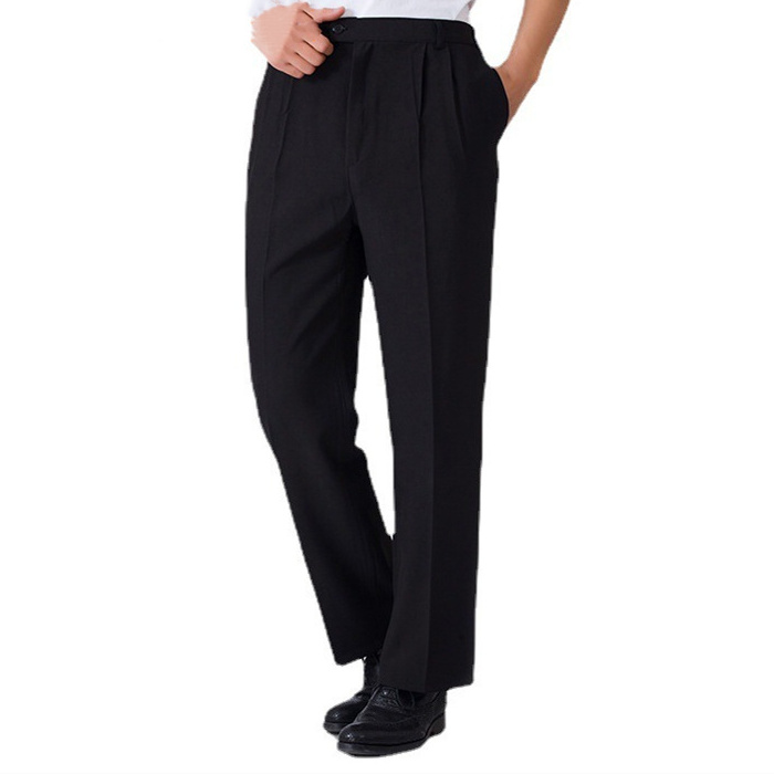 Hotel Long trousers men kitchen wear elastic waist hotel chef security pants uniform for man