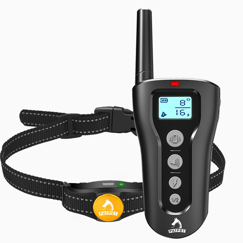 Factory Wholesale Best Dog Training Collar PATPET Dog Shock Collar finger clicker Long Distance Rechargeable Remote Collar