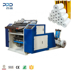 Cash register rolls thermal paper slitting cutting  machine with coreless reiwnd