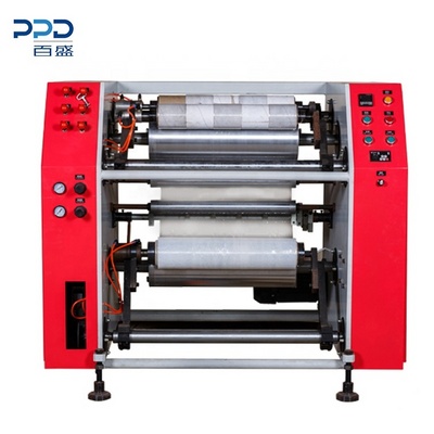 Multi-functional semi automatic food cling film,PE/PVC stretch film slitter rewinder machine