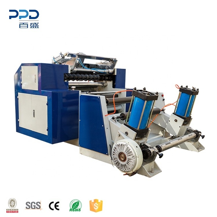 Cash register rolls thermal paper slitting cutting  machine with coreless reiwnd