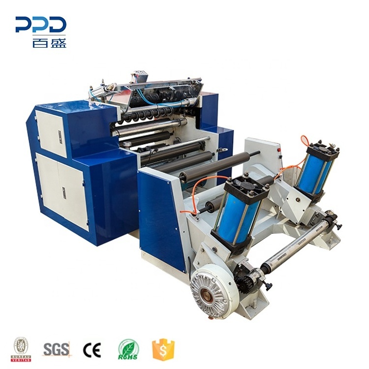 Cash register rolls thermal paper slitting cutting  machine with coreless reiwnd