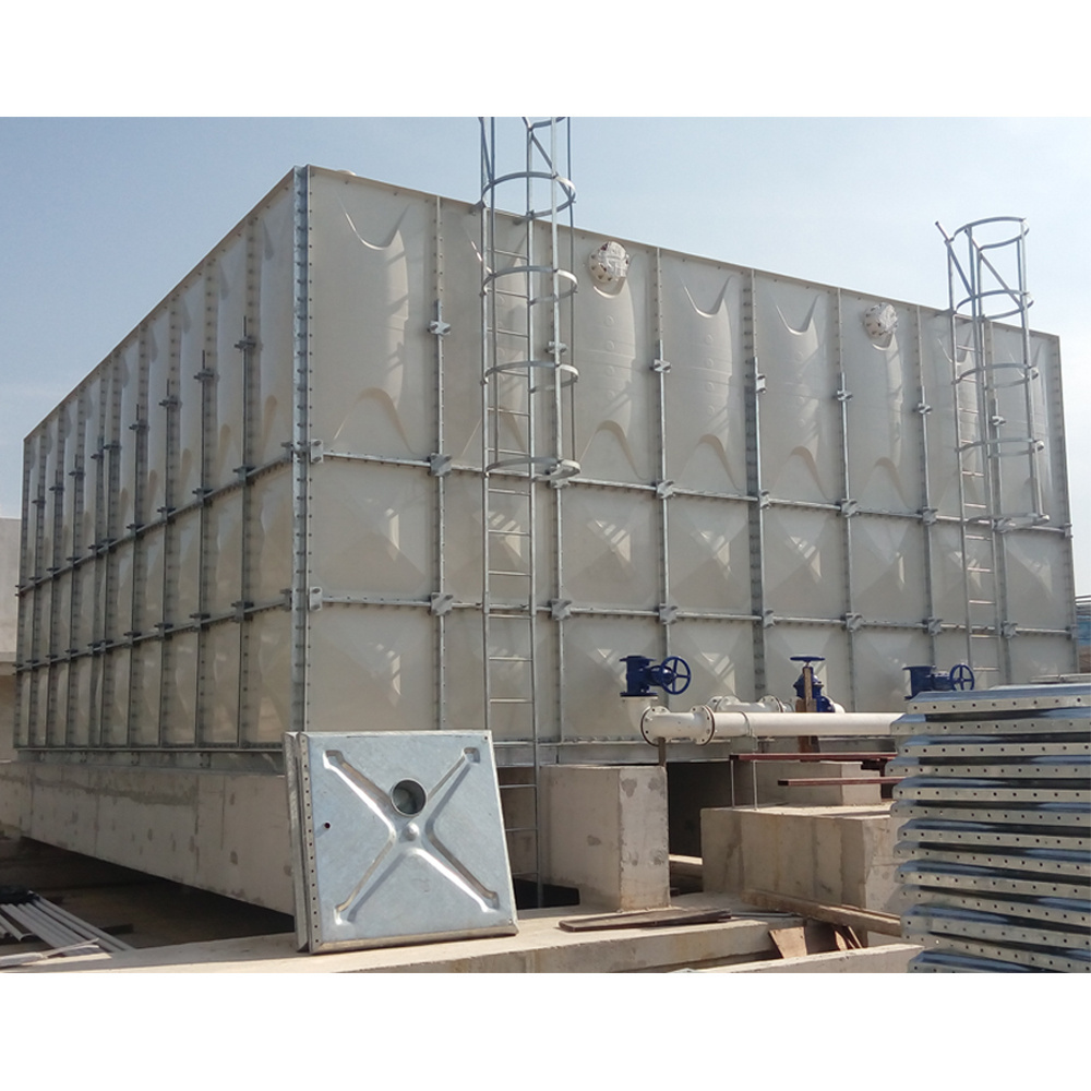 Hot Sale Grp Modular Panel Frp Water Tank Externally Braced Water Tank Pure Water Treatment System White