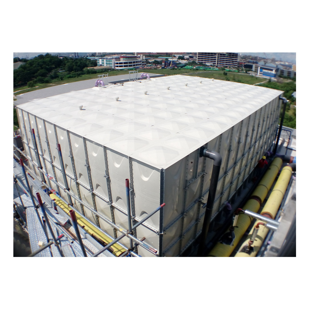 Hot Sale Grp Modular Panel Frp Water Tank Externally Braced Water Tank Pure Water Treatment System White