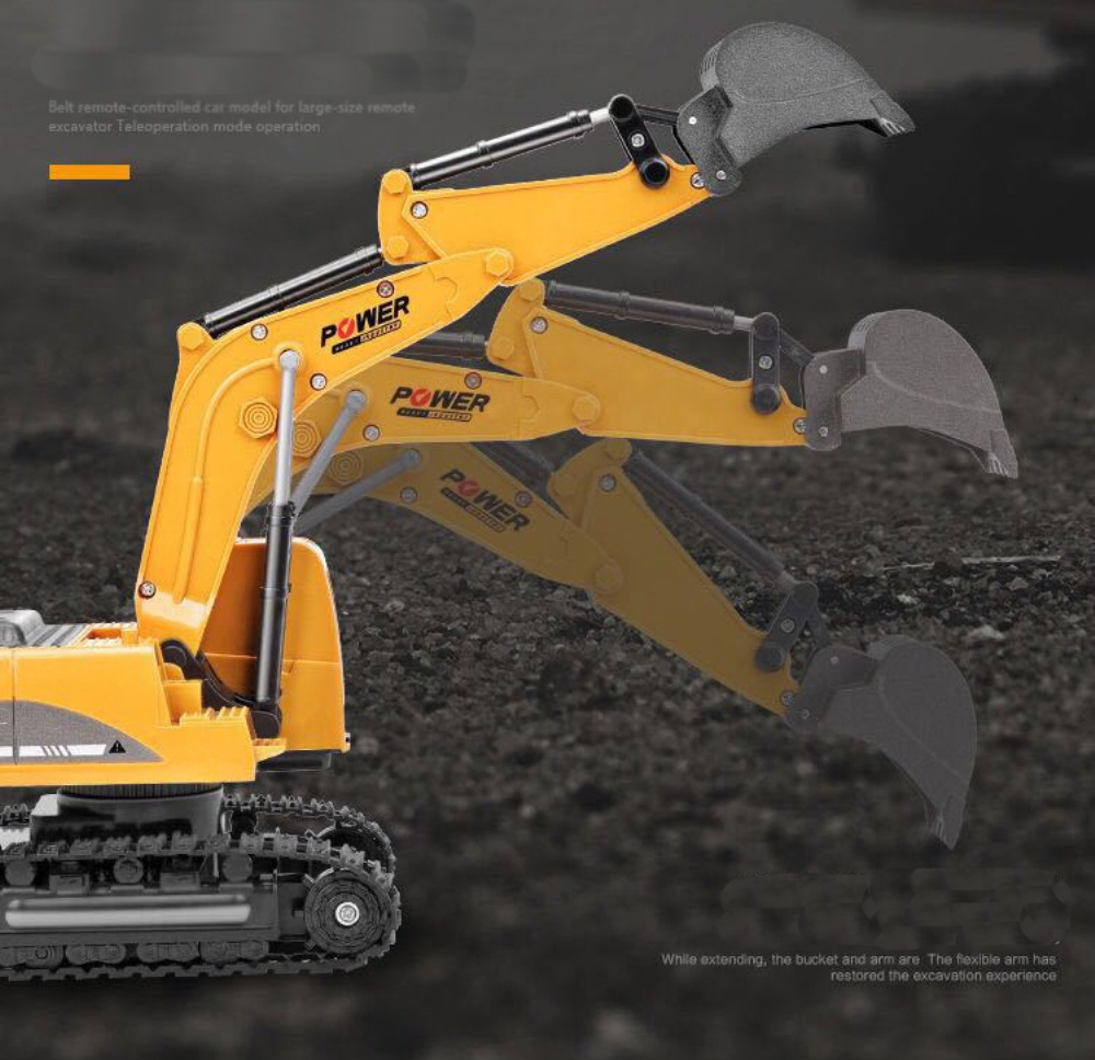 2.4Ghz 6 Channel 1:24  simulated  alloy radio remote control rc excavator truck toy