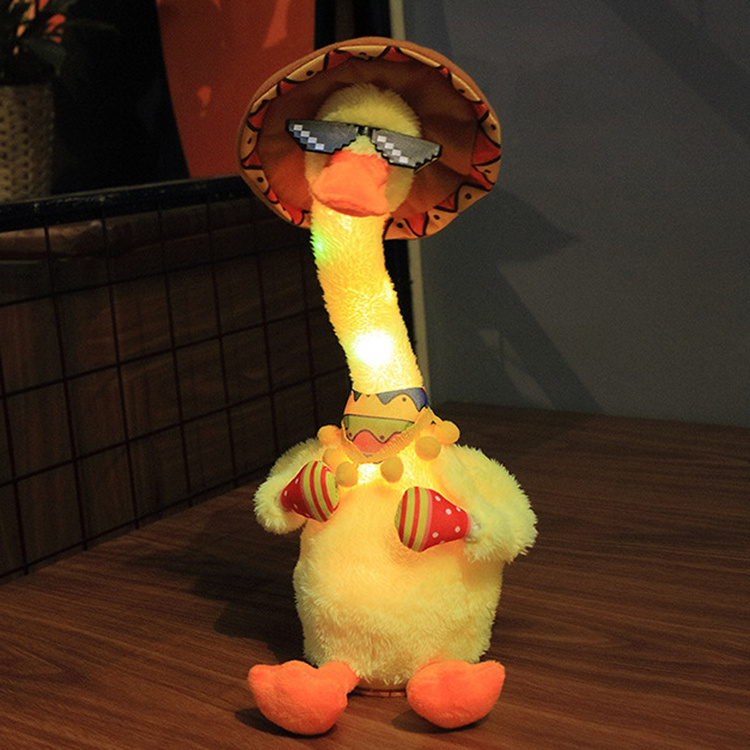 Funny stuffed plush toy animal soft toys Smart Singing talking dancing duck