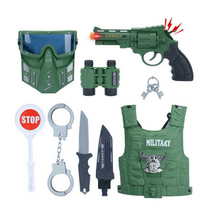 Wholesale Cheap hot selling children kid military vest soldier costume toys play set