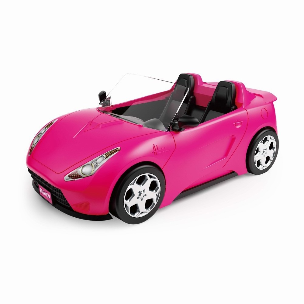 hot selling Convertible and Doll Pack Fashion Girl doll racing car Pink Convertible  Car for doll