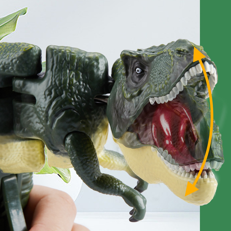 2023 New Selling Children's  Tyrannosaurus t Rex press Dinosaur Toy Gun Swinging Sound Effect for Parent Child Interaction