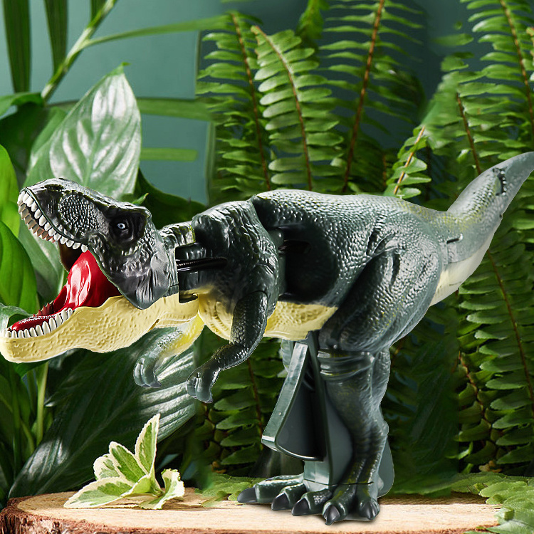 2023 New Selling Children's  Tyrannosaurus t Rex press Dinosaur Toy Gun Swinging Sound Effect for Parent Child Interaction