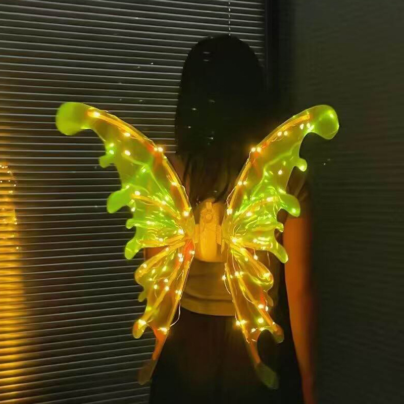 Party Decorations Princess Cosplay Costume Dress Up Led Light Glowing Shiny  Girls Fairy Moving Electric Butterfly Wings