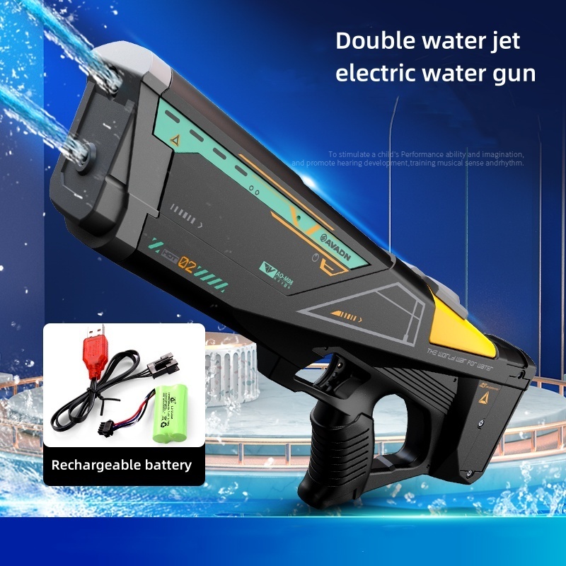 Outdoor water gun Fighting Summer Toy  Electric Water Gun For Kids Double Water Column Spray Gun