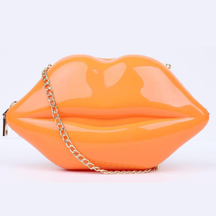 Wholesale Personalized Designer Red Lips Shaped Sexy Jelly Purses And Handbags For Women Handbags