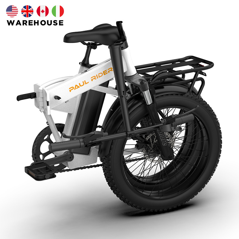 PAUL RIDER USA STOCK bicicleta electrica velo electrique 500W 750W fahrrad 20 inch city ebike Folding Electric fat tire e Bike