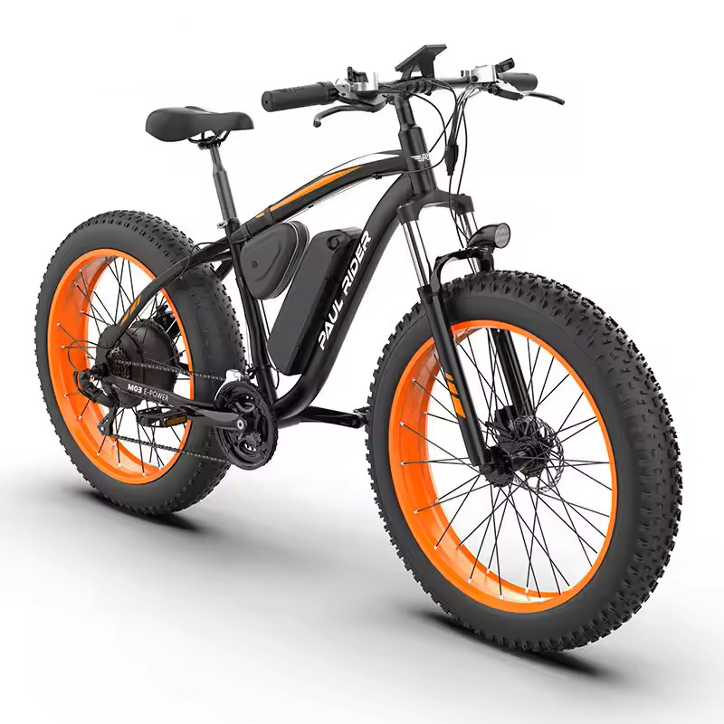 PAUL RIDER 21 speeds 26 inch 48V 500W 1000W Fat Tire bicycle city e bike mtb Electric Mountain Bike