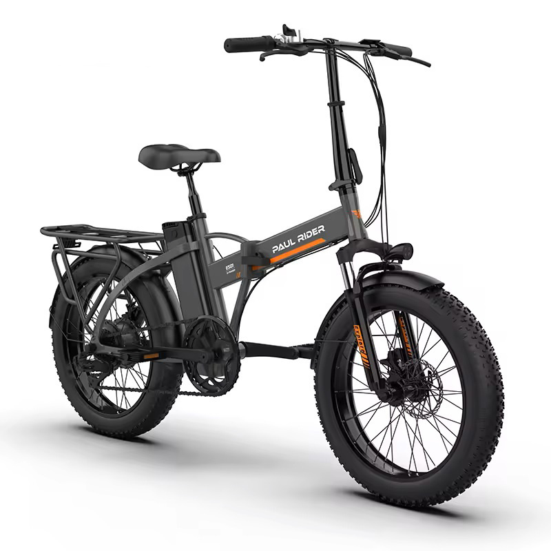 PAUL RIDER 48V 500W 750W 10AH 15AH snow foldable eBike Folding bicycle Electric fat tire e Bike