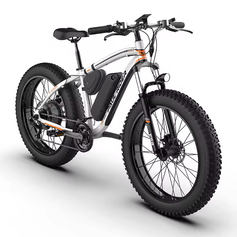 PAUL RIDER 26 Inch 48V 500W 1000W hybrid e bike mtb ebike Fat Tire Electric Mountain Bike