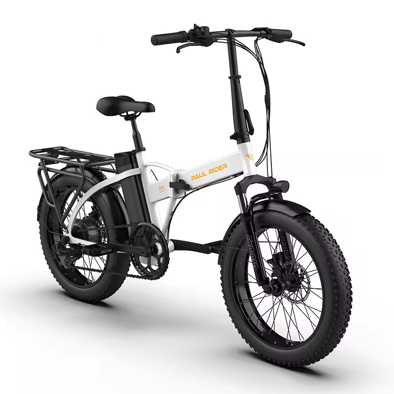 PAUL RIDER 48V 500W 750W 10AH 15AH snow foldable eBike Folding bicycle Electric fat tire e Bike