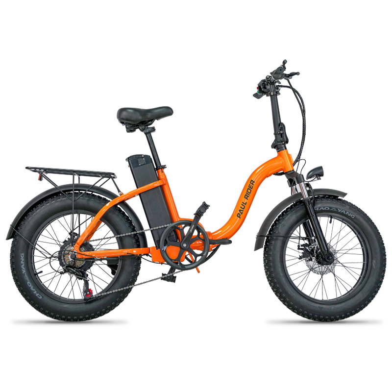 48V 350W 500W 750W sepeda lipat listrik 20 inch off road e bike step through frame folding fat tire electric bike