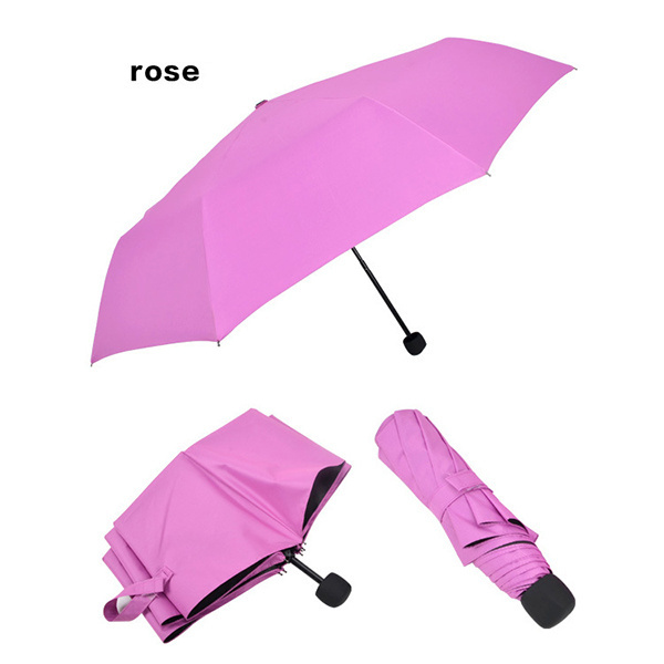 3 folding ladies compact manual promotion summer  sun umbrella