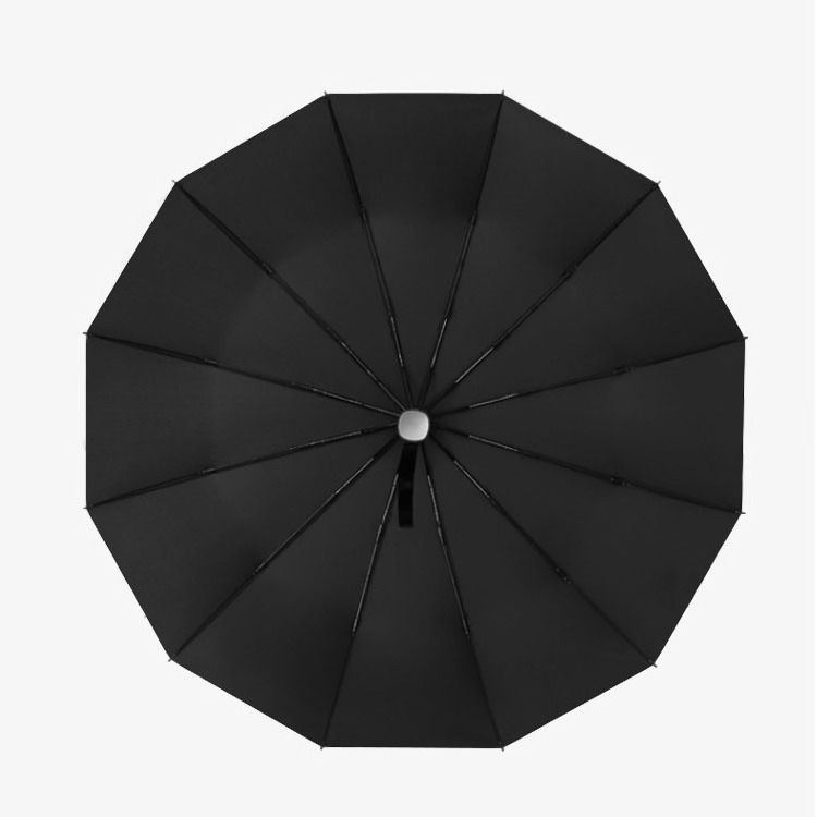 luxury brand 3 fold automatic 12 ribs customised long handle umbrella for the rain