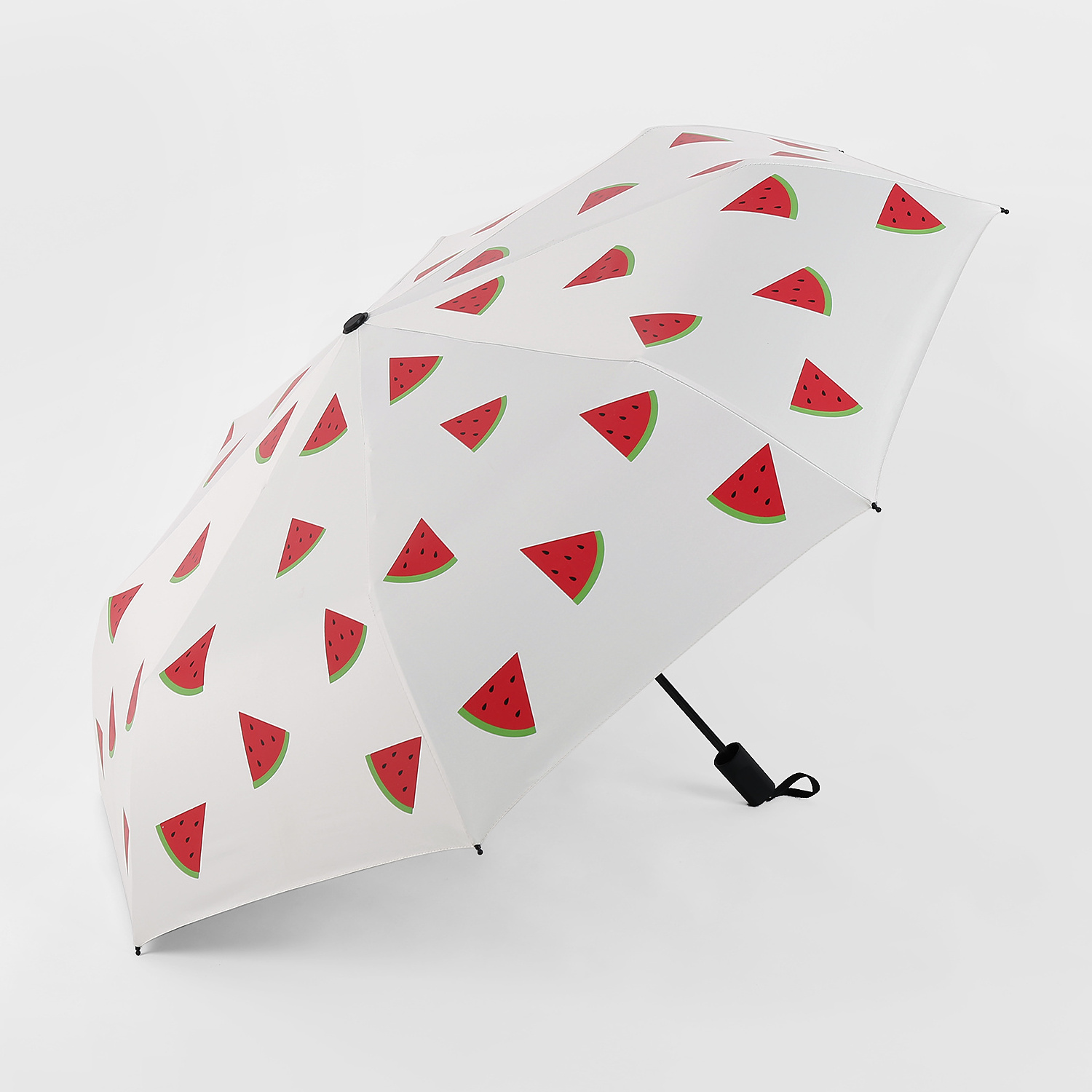 3 fold sublimation watermelon print all over windproof girls umbrella