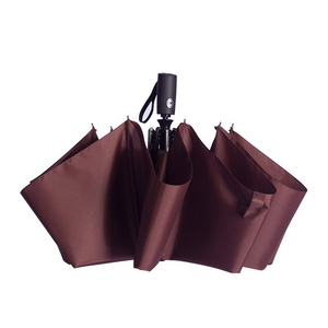 umbrella production big size 27" folding rain umbrella brown