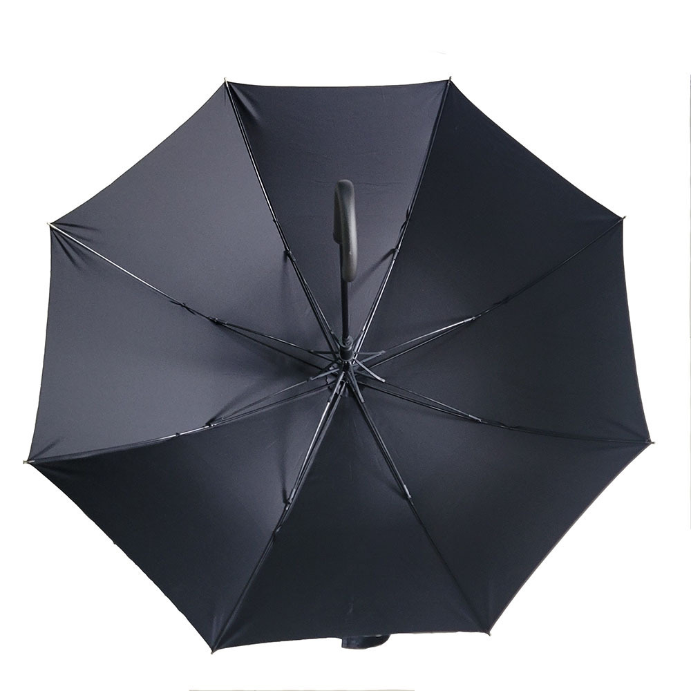 High quality  RPET pongee fiberglass ribs  high level  hook  handle umbrella