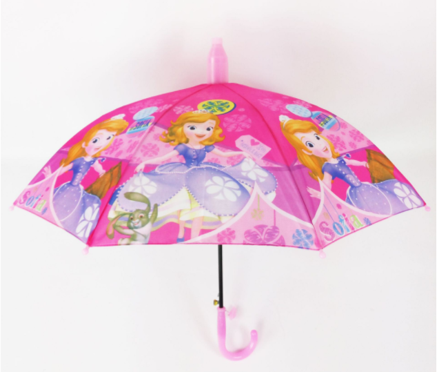 Sublimation printing lovely carton  anti drip kids umbrella