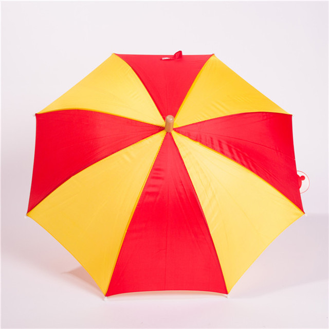 Cute kids umbrella yellow and red with toy hand toy umbrella