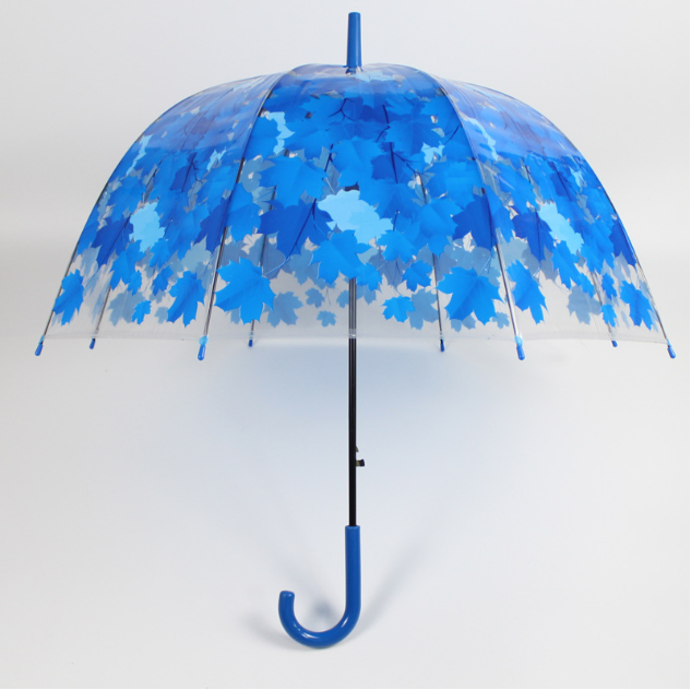 Apolo transparent all over printing mushroom POE children and women umbrella