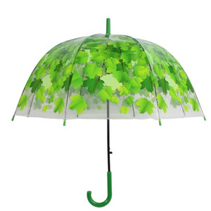 Apolo transparent all over printing mushroom POE children and women umbrella