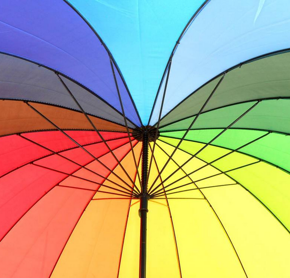 Nice shape Windproof umbrella frame big promotional rainbow umbrella