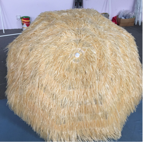 cheap price advertising thatch straw as beach umbrella