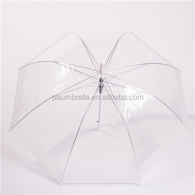 transparent color one time use EVA see through  for promotion disposable umbrella