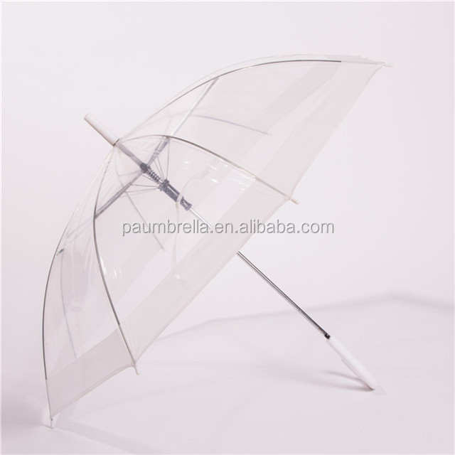 transparent color one time use EVA see through  for promotion disposable umbrella